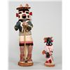 Image 1 : Miniature Kachina Dancer Carved by Phillip Belone 4 1/2" H.  Good Condition and a White Buck Kachina