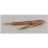 Image 2 : Makah Carved Cod Hook with Antler Barb 7 1/4" L. 2 1/4" W.  Good Condition
