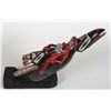 Image 2 : Beau Dick Raven Rattle with Reclining Shaman, Raven Holding Frog and Hawkman on the Bottom - Signed 