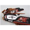 Image 2 : Stan Hunt Kwaguilth Multipule Raven Mask - Fort Rupert, B.C. 44" L. 21" W. 40" H. Including Cedar Ba