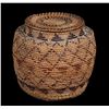 Image 1 : Chilcotin Lidded Grain Storage Basket with Geometric Imbricated Design, Brynildsen Collection 7 1/2"