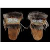 Image 1 : Pair of Beaded Moose Hide Mitts with Floral Design Size Large, Brynildsen Collection  Good Condition