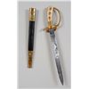 Image 2 : European Pioneer Hunting Dagger with Incised Hunting Scene on Blade 18" L.  Good Condition