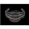 Image 2 : Zuni Silver and Turquoise Cluster Bracelet Marked LMB 42.6 GMS 5 3/4" L.  Good Condition