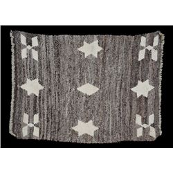 Salish Woven Wool Blanket with Tag "Salish Weaving Fraser Valley" 41"x 58"  Good Condition