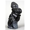Image 2 : Inuit Carved Soapstone Mother and Child '84  9" H. 3 1/2" Deep  Good Condition