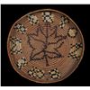 Image 1 : Salish Basketry Tray with Imbricated Maple Leaf and Pemberton B.C. Design 16" D. Good Condition