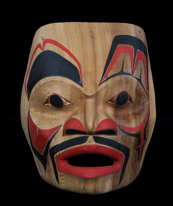 Carved Trapper Mask Signed Illegibly 10