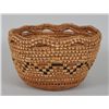 Image 1 : Mt. Currie Basket with Chevron Design and Crenulated Rim 11 1/2" D. 7" H.  Good Condition