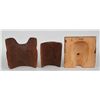 Image 2 : Square Portrait Mask 10 1/2" Sq., Beaver Mask 10 1/2" H. 10" W. and a Portrait Mask 9" H. 7" W. - Al