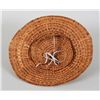 Image 2 : Tlingit Cedar Bark Potlatch Hat with Three Shills 15 1/2" D. 13" H.  Good Condition