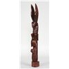 Image 1 : Northwest Coast Totem with Eagle and Whale Carved by Harold Rice 27 1/2" H.  Good Condition with Min