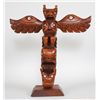 Image 1 : Cowichan Totem with Thunderbird and Whale Carved by Frank Paige 27 1/2" H. 26 1/2" W.  Good Conditio