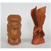 Image 1 : Two Northwest Coast Carvings by Ron George; Welcome Bear Holding a Salmon Behind Back 8" H. and Eagl