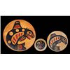 Image 1 : Set of Three Carved and Painted Roundels with Whale and Eagle Design by L. Vail 6 3/8" D. - 16" D. G