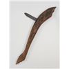 Image 1 : Wooden War Club with Metal Tacks and Hammered Blade 21" L. 8" W.  Good Condition
