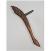 Image 2 : Wooden War Club with Metal Tacks and Hammered Blade 21" L. 8" W.  Good Condition