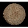 Image 2 : Salish Handled Basketry Tray with Swirl Design 16" D.  Good Condition with Repair To One Handle