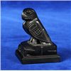 Image 2 : Haida Argillite Totem Carved with an Eagle on a Frog Base by Tom Hans 2 5/8" H. 1 5/8" W.  Fine Cond