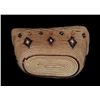 Image 2 : Lillooet Coiled Basket with Diamond Imbricated Design 13 1/2 " L. 6" W. 8 1/2" H.  Good Condition wi