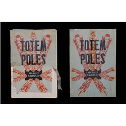 Two Marius Barbeau Books "Totem Poles" Volume 1 and 2  As Is