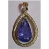 Tanzanite,CZ 5.660g Pendant Sterling Silver