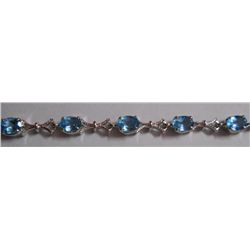 11.290g Bracelet of Blue Topaz Sterling Silver