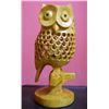 Image 1 : Hand Carved Wooden Decorative Owl With Baby Inside Sculpture