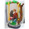 Image 2 : Beautiful Loving Couple Swinging Under Tree Polystone Sculpture Height:18 inch, width: 11 inch