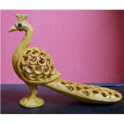 Wooden Decorative Peacock Bird With Baby Inside