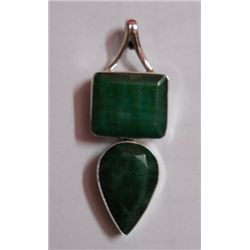 10.14g Pendant of Emerald Sterling Silver
