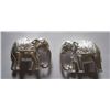 Image 2 : 120.30g Pair of Two Elephants Sterling Silver