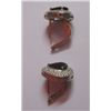 Image 3 : 7.710g Earring of Garnet and CZ Sterling Silver