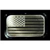 Image 1 : AMERICAN FLAG , 1 Oz .999 SILVER INGOT, PROOF FINISH