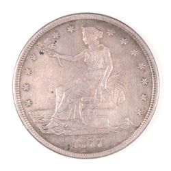 1877-S TRADE DOLLAR AU55 NICE!