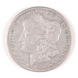 1894-S MORGAN SILVER DOLLAR, XF/AU-45  SEMI KEY DATE