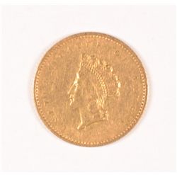 1855  T2 $1 GOLD  VF  est $325-$350