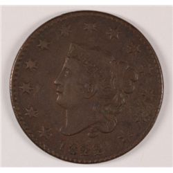1822 LARGE CENT XF