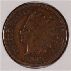 1909-S INDIAN HEAD CENT FINE