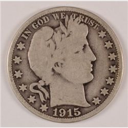 1915 BARBER HALF DOLLAR VG/FINE