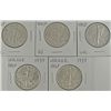 Image 1 : 5-1939 WALKING LIBERTY HALF DOLLARS MS63+