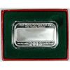 Image 2 : CHRISTMAS SAYING ON A ONE Oz. .999  SILVER ART BAR WITH CAPSULE AND  GIFT BOX