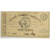Image 1 : 1863 FIVE CENT STATE OF NORTH CAROLINA