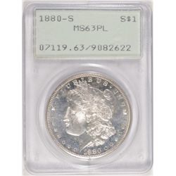 1880-S MORGAN DOLLAR PCGS MS63 PL OGH