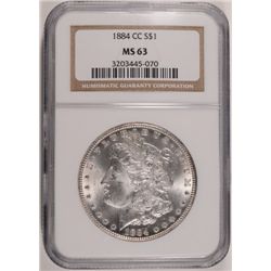 1884-CC MORGAN DOLLAR NGC MS63
