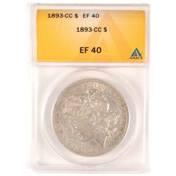1893-CC MORGAN DOLLAR ANACS EF 40