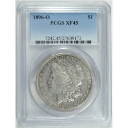 1896-O MORGAN DOLLAR PCGS XF 45