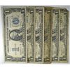Image 1 : 6- LOW GRADE 1934 $1 SILVER CERTIFICATES "FUNNY BACKS"