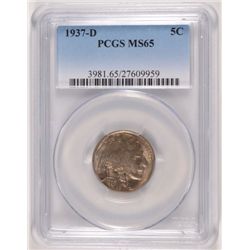 1937-D BUFFALO NICKEL PCGS MS65
