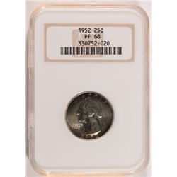 1952 PROOF WASHINGTON QUARTER NGC PF68